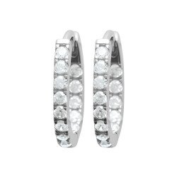 Créoles Argent Rhodié Oxydes de Zirconium | Kara Bijoux