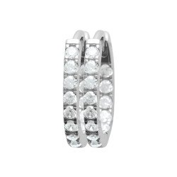 Créoles Argent Rhodié Oxydes de Zirconium | Kara Bijoux