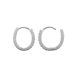 Créoles Argent Rhodié Oxydes de Zirconium | Kara Bijoux