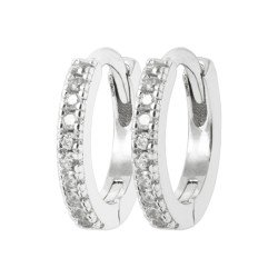 Créoles Argent Rhodié Oxyde de Zirconium | Kara Bijoux