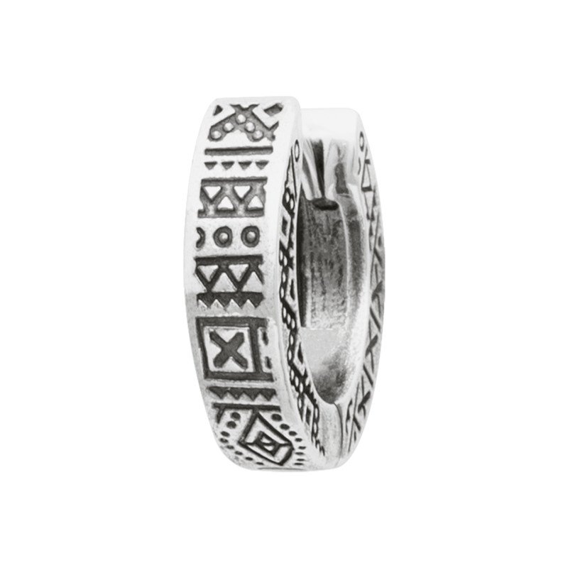Créole Argent 925 Ornée de Motifs Ethniques