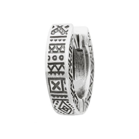 Créole Argent 925 Ornée de Motifs Ethniques