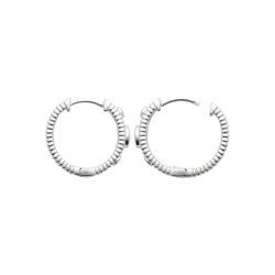 Créoles Argent 925 Rhodié Oxydes de Zirconium | Kara Bijoux