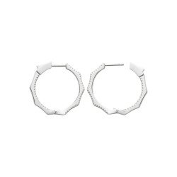 Créoles Argent 925 Rhodié & Oxyde de Zirconium | Kara Bijoux