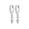 Créoles Argent 925 Rhodié & Zirconium Géométriques | Kara Bijoux