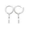 Créoles Argent 925 Rhodié & Zirconium Géométriques | Kara Bijoux