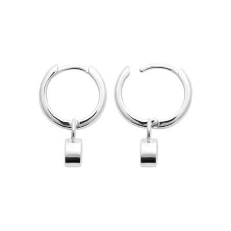Créoles Argent Rhodié et Zirconium
