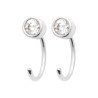Mini Créoles Argent Rhodié Oxyde de Zirconium | Kara Bijoux