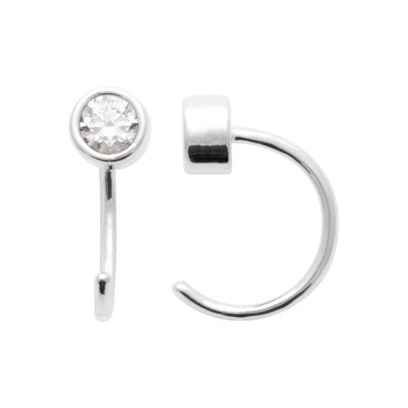 Mini Créoles Argent Rhodié Scintillantes