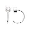 Mini Créoles Argent Rhodié Oxyde de Zirconium | Kara Bijoux
