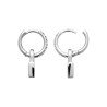 Créoles Cadenas Étoile Argent Rhodié & Oxyde Zirconium