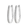 Créoles Ovale Argent Rhodié & Oxyde de Zirconium | Kara Bijoux