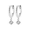 Créoles Torsadées Argent 925 Rhodié & Oxyde de Zirconium