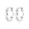 Créoles Argent Rhodié Dômes & Oxydes de Zirconium - Kara Bijoux