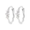 Créoles Ondulées Argent Rhodié & Oxyde de Zirconium | Kara Bijoux