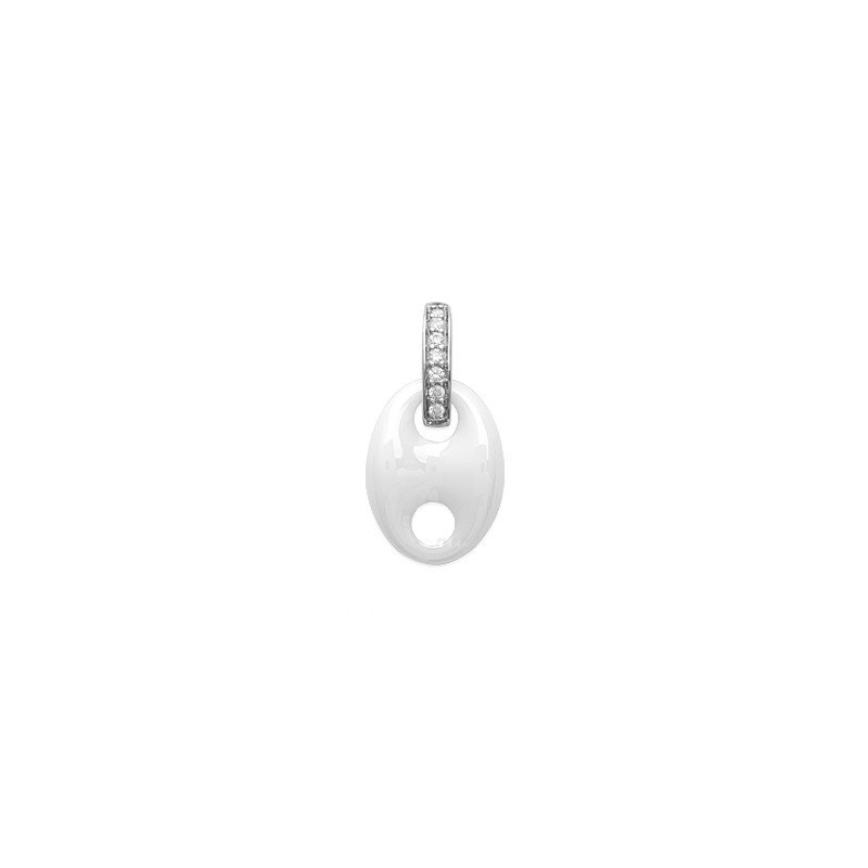 PENDENTIF ARGENT 925 RHODIE OZ CERAMIQUE