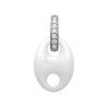 PENDENTIF ARGENT 925 RHODIE OZ CERAMIQUE