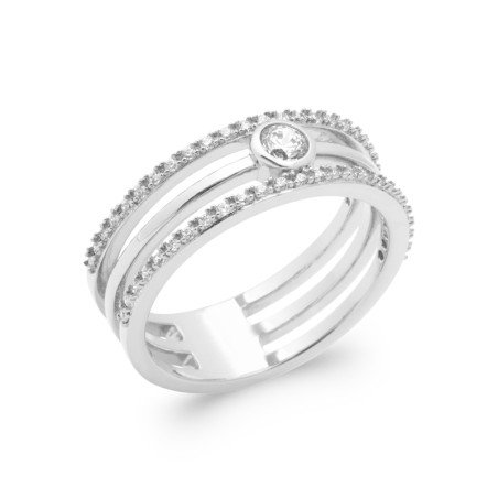 BAGUE ARGENT 925 RHODIE OZ