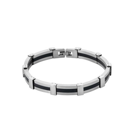 BRACELET ACIER CAOUTCHOUC