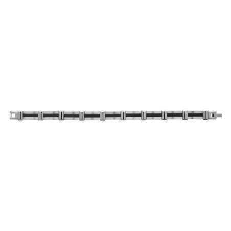 BRACELET ACIER CAOUTCHOUC