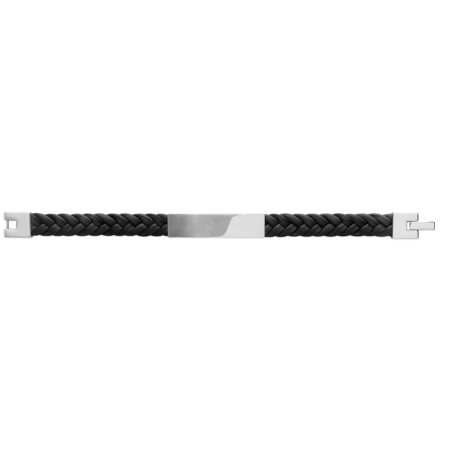 BRACELET ACIER CUIR