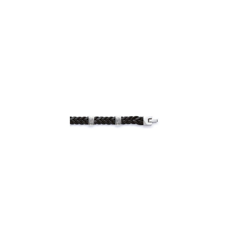 BRACELET ACIER CUIR