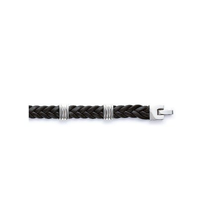 BRACELET ACIER CUIR