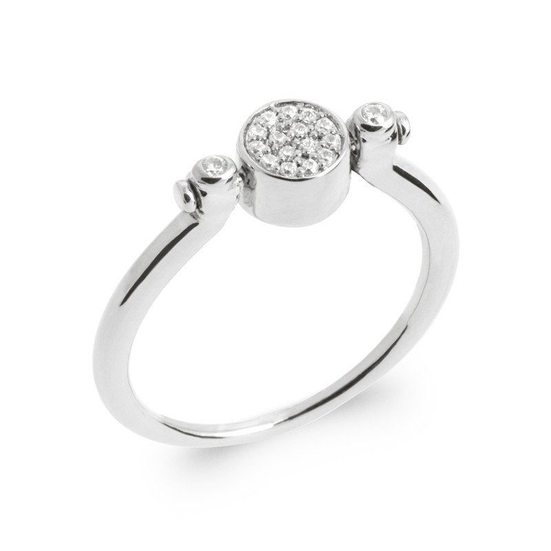 BAGUE ARGENT 925 RHODIE NACRE OZ