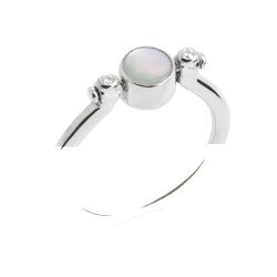 BAGUE ARGENT 925 RHODIE NACRE OZ