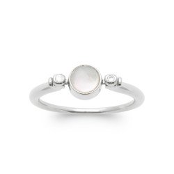 BAGUE ARGENT 925 RHODIE NACRE OZ