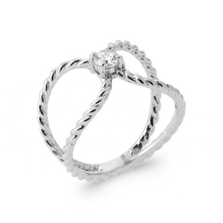 BAGUE ARGENT 925 RHODIE OZ