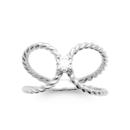 BAGUE ARGENT 925 RHODIE OZ