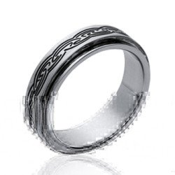 Bague Acier Motif Entrelacs - Bijou Moderne | Kara Bijoux