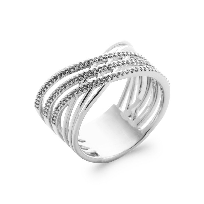 BAGUE ARGENT 925 RHODIE OZ