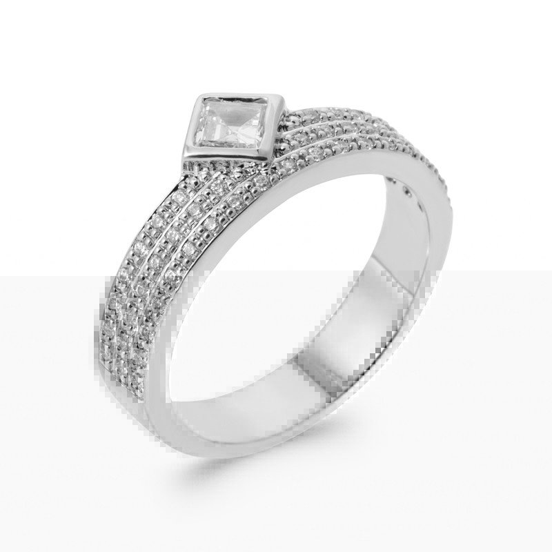 BAGUE ARGENT 925 RHODIE OZ