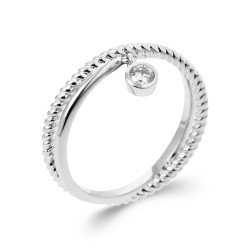 BAGUE ARGENT 925 RHODIE OZ