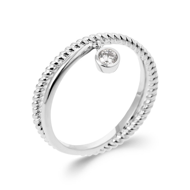 BAGUE ARGENT 925 RHODIE OZ