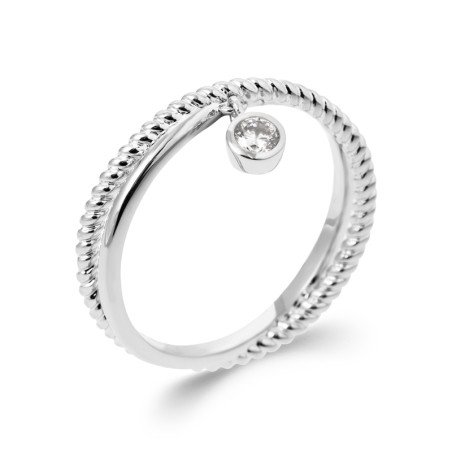 BAGUE ARGENT 925 RHODIE OZ