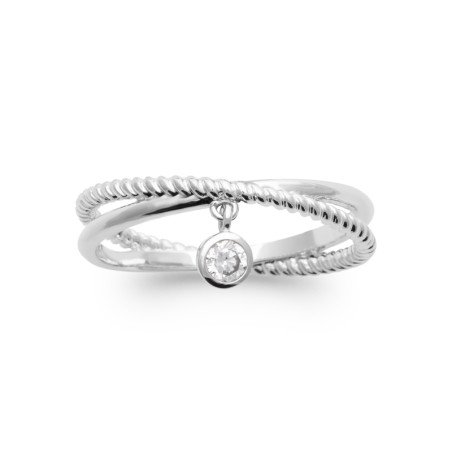 BAGUE ARGENT 925 RHODIE OZ