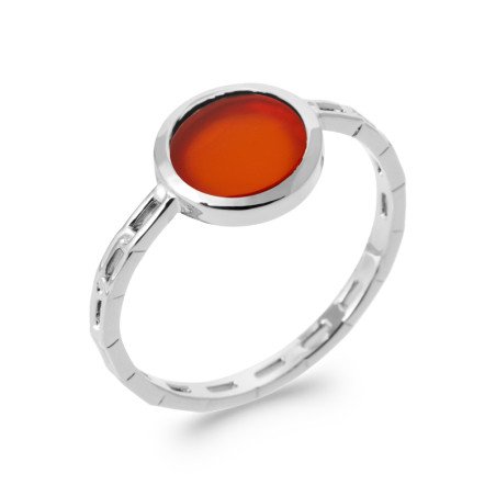 BAGUE ARGENT 925 RHODIE AGATE