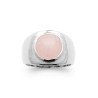 BAGUE ARGENT 925 RHODIE QUARTZ ROSE