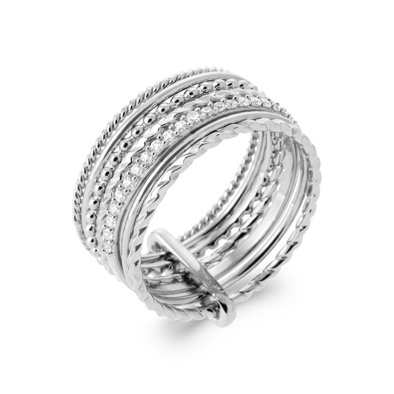 BAGUE ARGENT 925 RHODIE OZ