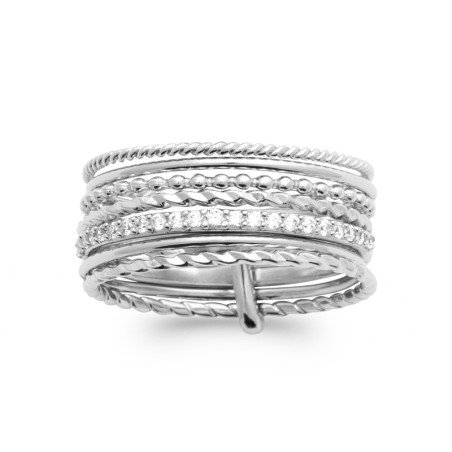 BAGUE ARGENT 925 RHODIE OZ