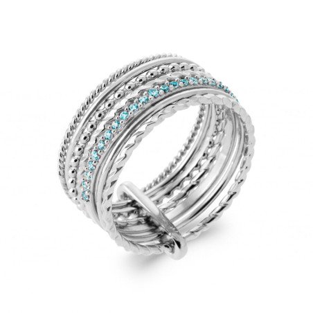 BAGUE ARGENT 925 RHODIE PS