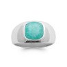BAGUE ARGENT 925 RHODIE AMAZONITE
