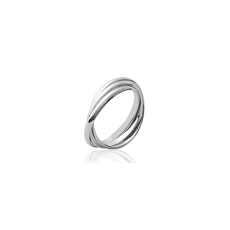 Bague Trois Anneaux Entrelacés en Argent 925