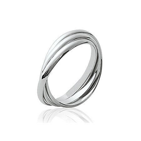 Bague Trois Anneaux Entrelacés en Argent 925