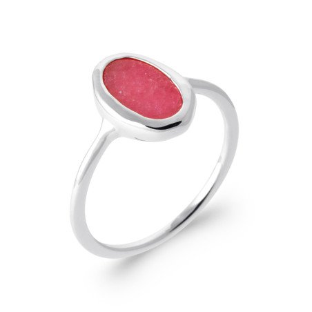 BAGUE ARGENT 925 RHODIE RHODONITE