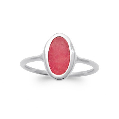 BAGUE ARGENT 925 RHODIE RHODONITE