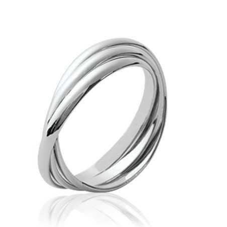 Bague Trois Anneaux Entrelacés en Argent 925